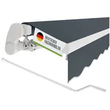 empasa Gelenkarmmarkise "START" manuelle Markise für Balkon, Aluminium-Gestell in weiß 250 cm x 200 cm