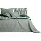 AmeliaHome Tropical Bettüberwurf 220 x 240 cm Grün/Weiß
