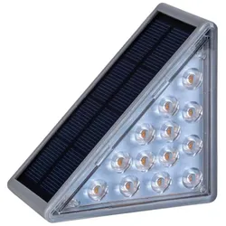Solarleuchte Wandlampe Außenleuchte LED grau Gartenlampe Balkonleuchte Hauswand