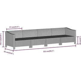 vidaXL Modell 35 Loungeset grau