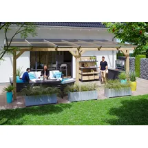 SKANHOLZ Terrassenüberdachung Andria 648 x 300 cm beige