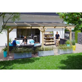 SKANHOLZ Terrassenüberdachung Andria 648 x 300 cm beige