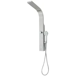 Schütte Edelstahl Duschpaneel SANSIBAR, Regendusche ohne Armatur, Wellness Duschsystem mit Massagedüsen, verstellbare Handbrause