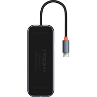 Baseus AcmeJoy Series USB-C to 2xUSB 3.0 + HDMI + USB 2.0 + USB-C PD + SD/TF (dark grey) USB-Hubs - USB 3.0 - 7 - Schwarz