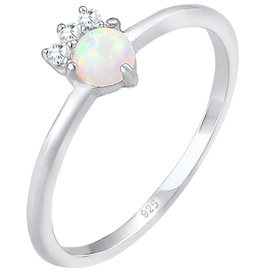 Elli Vintage Zirkonia Kristalle Opal Trend 925 Silber Ringe Damen