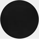 Teppich Kurzflor Uni Modern Waschbar Strapazierfähig Esszimmer Flur OEKO-TEX Rund Schwarz 120x120 cm Gekettelt – NECKAR von Kadima Design