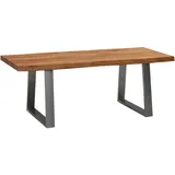 MID.YOU Couchtisch Massivholz braun 120,0 x 60,0 x 46,0 cm