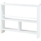 [en.casa] Wandregal Piteå 60x10,5x45cm Weiß - Weiß