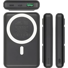RivaCase® Rivacase, Powerbank VA2604 10000mAh Magsafe Drahtloses Laden Qi 15W, Schwarz - Schwarz