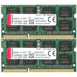 Kingston ValueRAM 1600MHz DDR3 NonECC CL11 SODIMM 16GB Kit*(2x8GB) 1.35V KVR16LS11K2/16 Laptop-Speicher