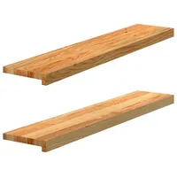 VidaXL Fensterbänke 2 Stk. Hellbraun 100x20x2 cm Massivholz Eiche