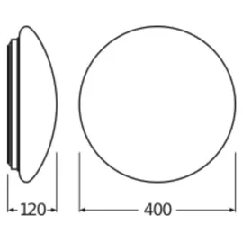 LEDVANCE Außenwandleuchte Kunststoff, Metall, Stahl 400 x 120 mm inkl. Bewegungsmelder weiß