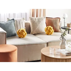 Beliani MALNI Dekokissen 19 x 19 cm Gelb