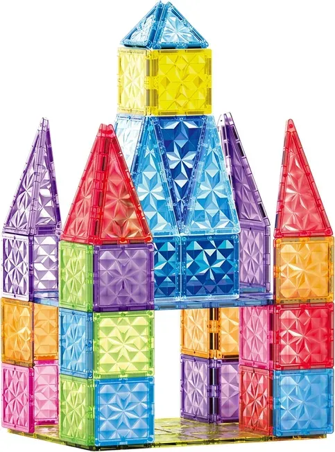 XINQIYUAN 7,5cm Diamant Magnetbaustein-Set 40tlg Lernspielzeug mit Aufbewahrungstasche [Zufällige Mischung – Farben nur aus Hauptbild]