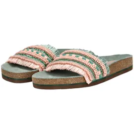 LAZAMANI Pantoletten Leder - Bunt - 38