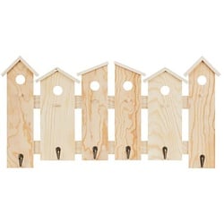 Garderobe aus Holz "Häuser"