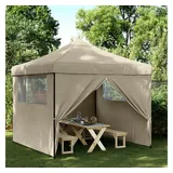 vidaXL Partyzelt 3 x 3 m inkl. 4 Seitenteile Schwarz