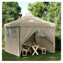 vidaXL Partyzelt 3 x 3 m inkl. 4 Seitenteile Schwarz