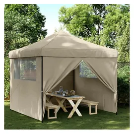 vidaXL Partyzelt 3 x 3 m inkl. 4 Seitenteile Schwarz