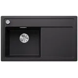 Blanco Zenar 45 S links Einbau von Oben silgranit schwarz Handbetätigung 860 x 510 mm