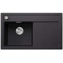 Blanco Zenar 45 S links Einbau von Oben silgranit schwarz Handbetätigung 860 x 510 mm