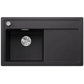 Blanco Zenar 45 S links Einbau von Oben silgranit schwarz Handbetätigung 860 x 510 mm