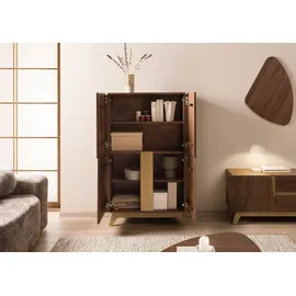 MASSIVMOEBEL24.DE Highboard 100 x 145 x 40 cm Braun