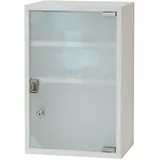 Natsen Medizinschrank aus Metall, abschließbare Medikamentenschrank Arzneischrank Erste Hilfe Schrank, Weiß, 45x30x12 cm (3 Fächer)