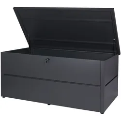 Gartentruhe MCW-J56, Aufbewahrungsbox Auflagenbox Truhe, Wasserdicht Metall Edelstahl 69x165x85cm 692l ~ anthrazit