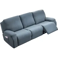ELYSYSRL Sesselschoner für Relaxsessel 1/2/3 Sitzer Stretch Relaxsofa Bezüge 4/6/8-Teilig Relaxsofa Schonbezüge mit Seitentasche, Möbelschutz für Wohnzimmer (Color : #7, Size : 3 People (8 Pieces))