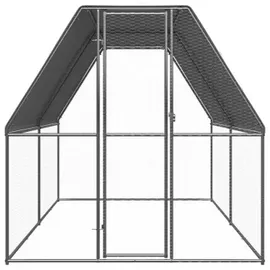 vidaXL Outdoor-Hühnerkäfig 2x4x2 m Verzinkter Stahl