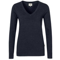 HAKRO Damen V-Pullover Merino-Wolle tinte, XL
