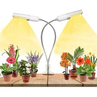 WARDBES Pflanzenlampe LED, 360°Einstellbar LED Grow Lampe Pflanzenleuchte, Wachstumslampe mit Zeitschaltuhr für Gartenarbeit Bonsais, Pflanzenlicht, 2 Heads 88LEDs Pflanzenlicht Vollspektrum