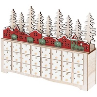 Livarno Home Weihnachts Adventskalender Holz LED Stadt Kalender