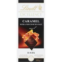 Lindt Excellence Zartbitterschokolade mit knusprigen Karamellstückchen und einer