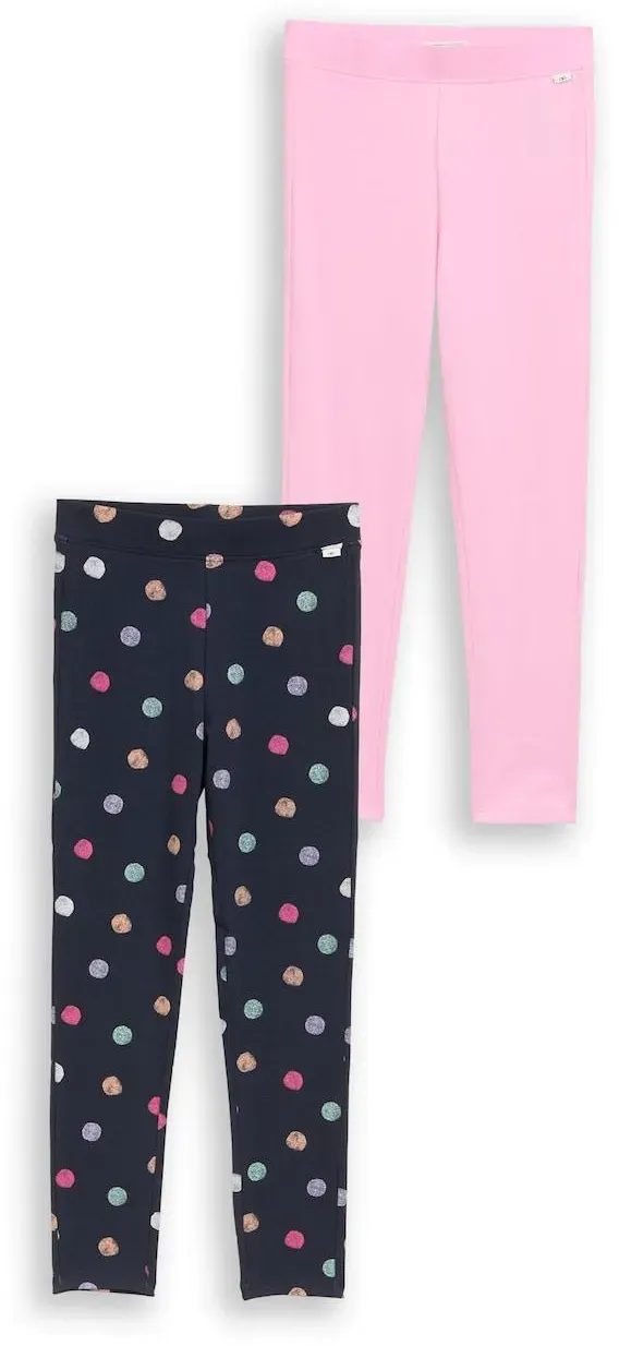 TOM TAILOR Mädchen Basic Leggings im 2-er Pack, rosa, Uni, Gr. 92/98