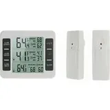 1er-pack Kühlschrank-gefrierschrank-thermometer, Kabelloses Kühlschrankthermometer Mit 2 Sensoren, Akustischem Alarm, Min/max-anzeige, Innen-/außenthermometer Für Zuhause, Küche, Restaurant, Bar, Café