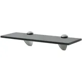 vidaXL Wand Regal Glasregal Glasboden Glasablage Badregal Schwarz 30x20 cm 8 mm