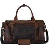 GREENBURRY Vintage 2 Rollen Reisetasche Leder 32 cm braun