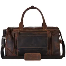 GREENBURRY Vintage 2 Rollen Reisetasche Leder 32 cm braun