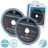 STAHLWERK Diamant Multi Trennscheibe 2er Set Stahl Porzellan Marmor PVC