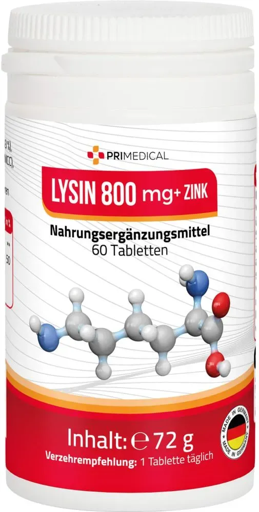 L-LYSIN 800 mg+Zink Primedical Tabletten 60 St