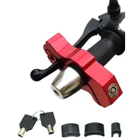 Greluma Robustes Motorradschloss verstellbar für Mopeds/Motorräder/Roller/Geländefahrzeuge/Dirtbikes Rote Farbe