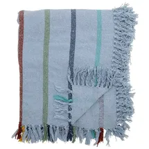Bloomingville Frey Bettüberwurf 130 x 160 cm Blau/Silber