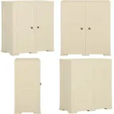 Vidaxl - Kunststoffschrank 79x43x85,5 cm Holzdesign Angora-Weiß - Aufbewahrungsbox - Garderobe - Schuhregal - Wohnzimmermöbel - Schlafzimmermöbel