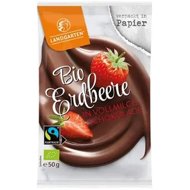Landgarten Erdbeeren in Vollmilchschokolade 50 g