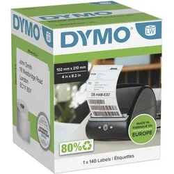 DYMO® Original Etikett für LabelWriterTM, Versandaufkleber für DHL - weiss - permanent, 1 x 140 Etiketten, für LW 4XL & 5XL