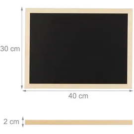 Relaxdays Kreidetafel 30 x 40 cm Schwarz