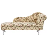 Beliani Chaiselongue, Weiß, Beige, Mehrfarbig, Textil, 170x79x61 cm, Wohnzimmer, Sessel, Relaxliegen
