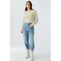 Oui Strickjacke Weiß 40